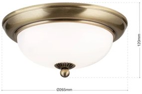 Orion - Plafoniera EMPIRA, 2xE14/40W/230V, Ø 26,5 cm, bronzo