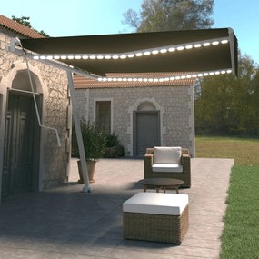 Tenda Automatica Con Sensore Vento E Led 400x350 Cm Antracite /