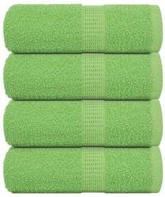 Asciugamani Per Sapone 4 Pz Verde Mela 30x30 Cm 360 G/m² Cotone /