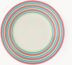 Set di 4 piatti da colazione in Fine China Calypso Stripe