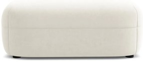 Poggiapiedi bianco con rivestimento in velluto Moana – Makamii