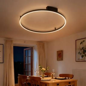 Brilagi - Lampada a LED dimmerabile PORTOFINO LED/60W/230V Ø 80 cm nera + telecomando