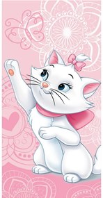 Asciugamano per bambini rosa in cotone 70x140 cm Marie Cat "Butterfly" – Jerry Fabrics