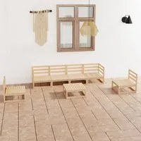 Set Divani da Giardino 7 pz in Legno Massello di Pino 3075404