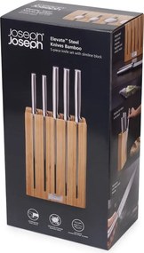 Set di coltelli con lama in acciaio inox e supporto 5 pz Elevate Bamboo – Joseph Joseph