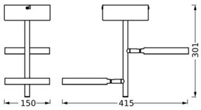 Ledvance - Faretto LED DECOR SATURN 2xLED/11W/230V 3000/4200/6500K