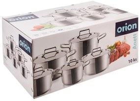 Set di pentole in acciaio inox da 10 pezzi Anett - Orion