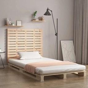Testiera Da Parete 141x3x91,5 Cm İn Legno Massello Di Pino /