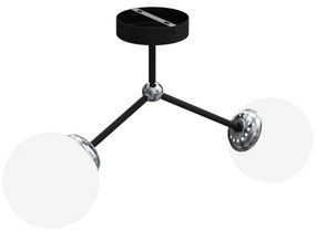 Lampadario a plafone  JOY 2xE14/40W/230V nero/cromato lucido