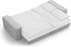 Divano letto grigio chiaro in tessuto bouclé 247 cm Jodie - Micadoni Home