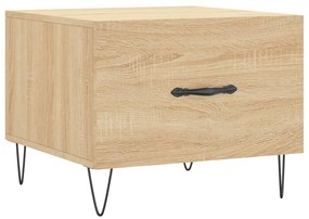 Tavolini salotto 2pz rovere sonoma 50x50x40cm legno multistrato