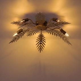 Plafoniera vintage oro 70 cm 5 luci - Botanica
