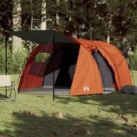 Tenda Campeggio 4Persone Grigia e Arancione 420x260x153 Taffet 94399