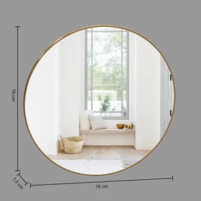 Atmosphera - Specchio da parete ALICE diametro 76 cm oro