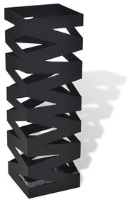Portaombrelli Bastoni Passeggio Quadrato Acciaio 48,5 Cm Nero /