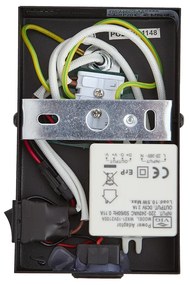 Lampada da parete moderna nera con bronzo scuro regolabile con USB-C - Croft