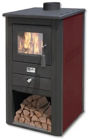 Stufa a Legna Pallade 10,7 kW Bordeaux - Calore Elegante e Efficiente