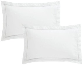 Federa per cuscino in cotone 50x75 cm Lottie Floral Embroidery – Bianca