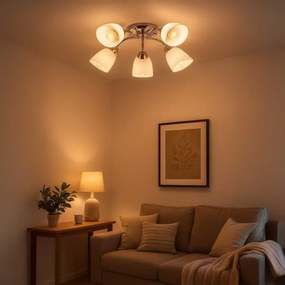 Lampadario a plafone PORTOS 5xE14/10W/230V cromo lucido