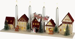 Decorazione natalizia a LED in legno di pioppo con funzione timer Street