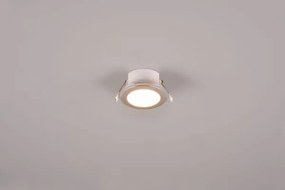 Faretto argus led rotondo con bordo cromato 653610106