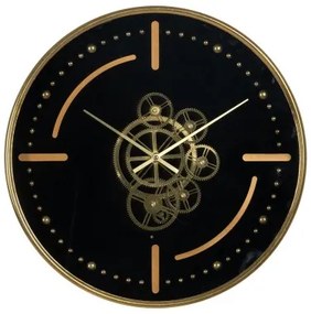 Orologio da Parete Nero Dorato Ferro 46 x 7 x 46 cm