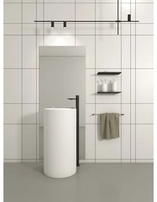 Lavabo freestanding Centro Stanza tondo H 82 x P 44 cm in pietra bianco