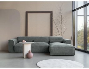 Divano angolare componibile verde (con penisola a destra) Flex Felix – Miuform