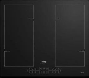 Beko - Piano Cottura a Induzione 60cm 4 Fuochi 7200w Nero - Hii64206f2mt