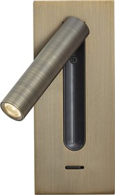 Set di 2 lampade da parete moderne bronzo scuro incl. LED - Plaza