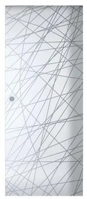Porta scorrevole Balance in alluminio trasparente, L 96 x H 215 cm, con binario Atelier argento Reversibile