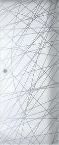 Porta scorrevole reversibile Balance in alluminio trasparente, L 96 x H 215 cm, con binario Meli