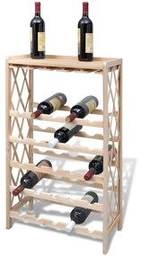 Bottigliera per 25 bottiglie di vino in legno massello di abete
