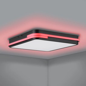 Plafoniera Moderna Genovese-Z Alluminio Nero Luce Led Integrato 22W