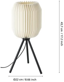 Eglo 44103 - Lampada da tavolo BELGRAVE 1xE27/40W/230V