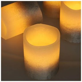 Solight 1V284 - Set da 4 candele LED in cera naturale, alimentazione 1x CR2032, luce bianco caldo