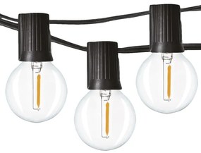 Brilagi - Catena decorativa da esterno LED GHIRLANDA 25xE12 20m nero IP44 bianco caldo