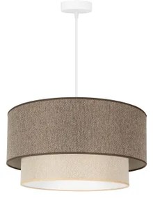 Duolla- Lampadario a sospensione con filo BOHO ECO RECYCLING 1xE27/15W/230V diametro 45 cm marrone/color crema