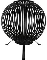 Esschert Design Braciere a Sfera in Acciaio al Carbonio Nero FF400