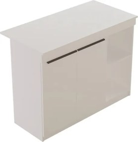 Isola Centrale Cucina 120 Cm Con Ante E Ripiani Dorian Bianca