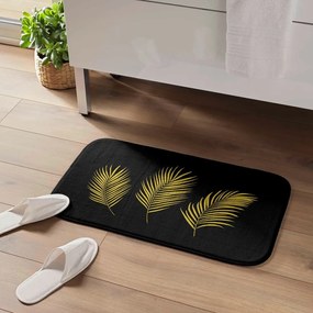 Tappetino per il bagno nero e dorato 45x75 cm Orbella – douceur d'intérieur