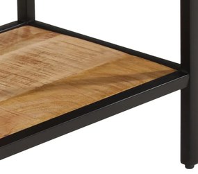 Tavolo consolle 100x35x70 cm in legno massello di mango grezzo