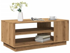 Tavolino Da Salotto Artigianale 102x55x43 Cm Legno Multistrato /