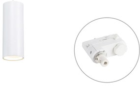 Lampada a Sospensione di Design Bianca Incl. Adattatore per Binario Trifase - Tubo Trifase