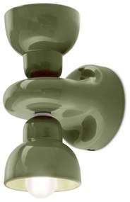 Ferroluce Decò Berimbau - 2-light  wall lamp C2601 Verde Salvia