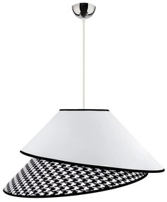 Duolla - Lampadario a sospensione con filo COCO 1xE27/40W/230V diametro 50 cm bianco/nero