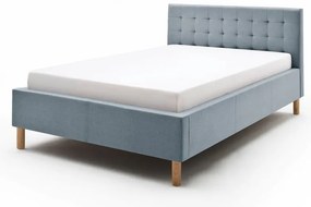 Letto singolo imbottito blu/grigio rete non inclusa 120x200 cm Malin – Meise Möbel