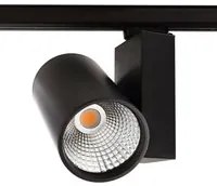 Faro LED spot track binario trifase 77W alta resa luminosa luce negozi uffici centri commerciali 230V RA90 NERO 3000K