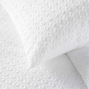 Set copripiumino e federa bianco in microfibra per letto singolo 140x200 cm Litea – douceur d'intérieur