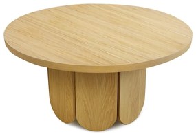 Tavolino rotondo con piano in rovere naturale 78x78 cm Soft - Woodman